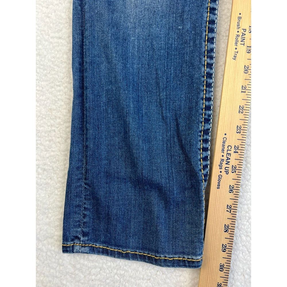 Big Star Women's Jeans 32R Bootcut Rhinestone Pocket Distressed Denim Nina - Picture 13 of 16
